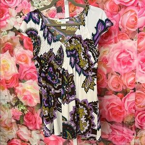 Grace Multicolor Paisley Blouse $8